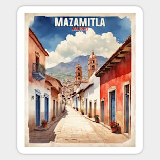 Mazamitla Jalisco Mexico Vintage Tourism Travel Sticker